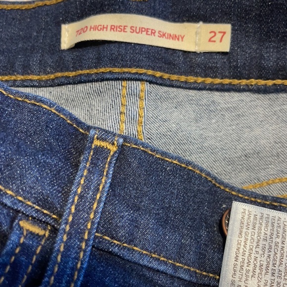 Levi 720 High rise Skinny Blue Jeans. 27 - 32 inseam - Picture 1 of 8